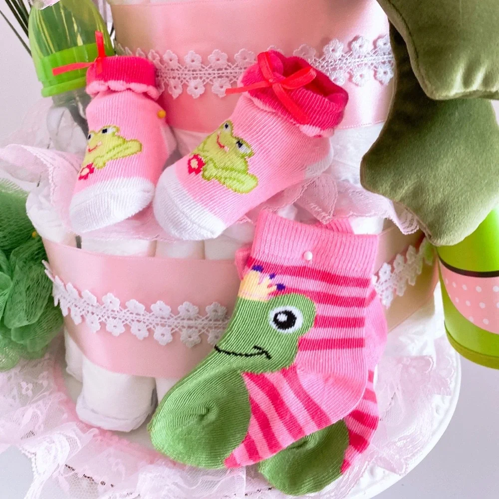 Frog Diaper Cake